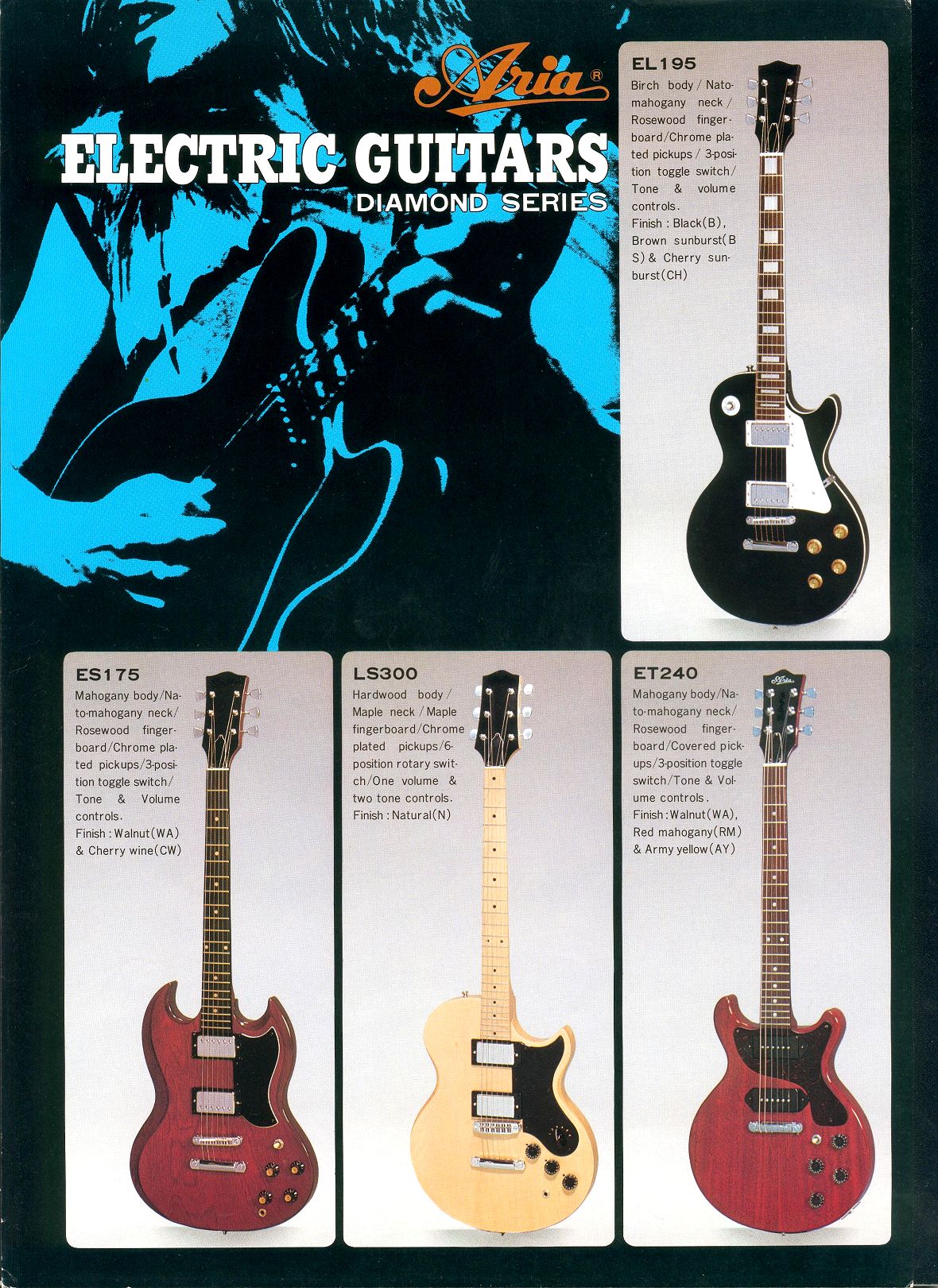 1978 Aria Diamond Guitars Catalog – The Guitar Gallery